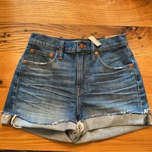 NWT Madewell High Rise Denim Cutoff Shorts